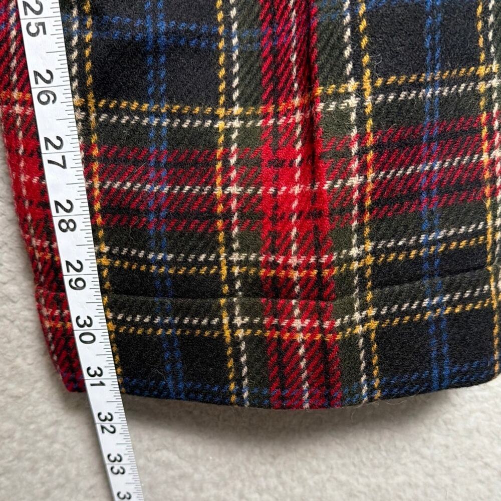 Liz Claiborne Hepburn Pants Wool Plaid Wide Leg 4 Tartan High Rise Preppy - Picture 7 of 10
